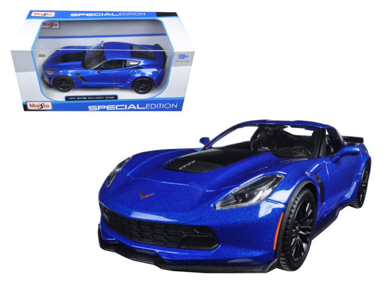 2015 Chevrolet Corvette Stingray C7 Z06 Blue 1/24 Diecast Model Car by Maisto