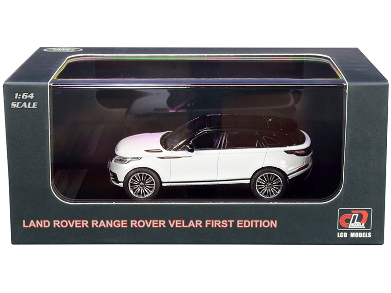 Land Rover Range Rover Velar First Edition with Sunroof White and Black 1/64 Diecast Model Car by LCD Models