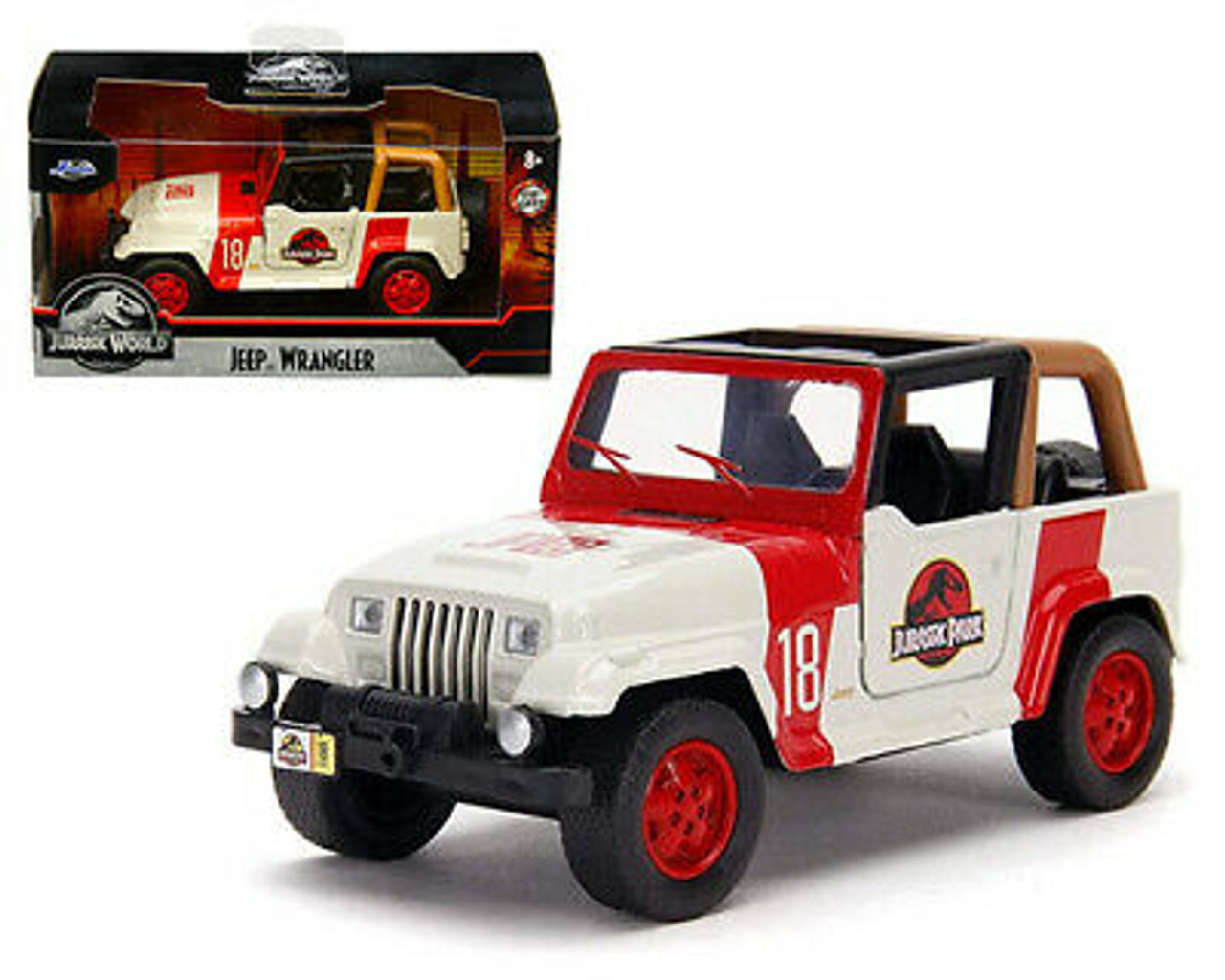 1/32 Jada Jurassic World Jeep Wrangler (Beige) Car Model