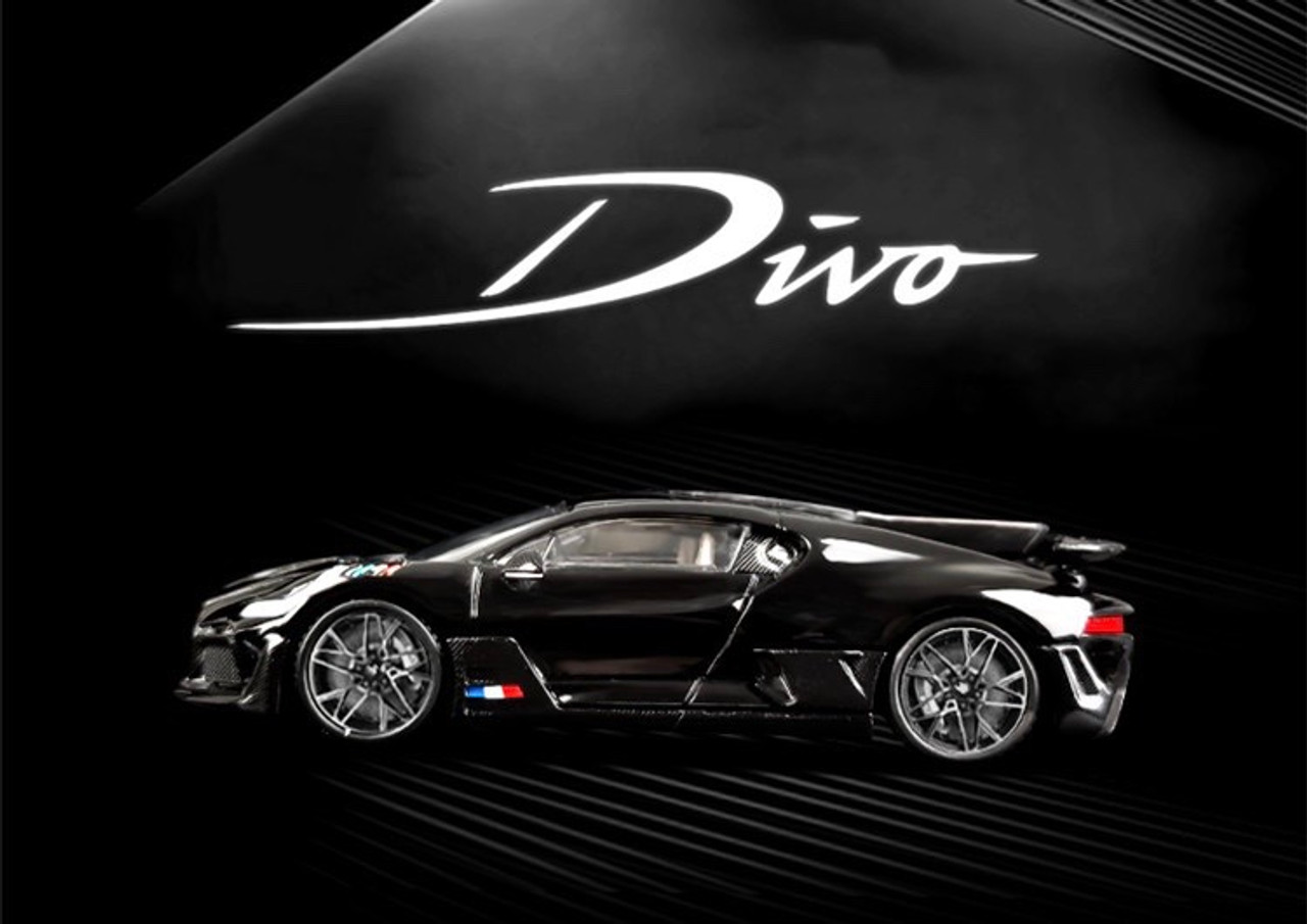1/64 Time Micro Bugatti Divo (Diamond Black) Diecast Car Model