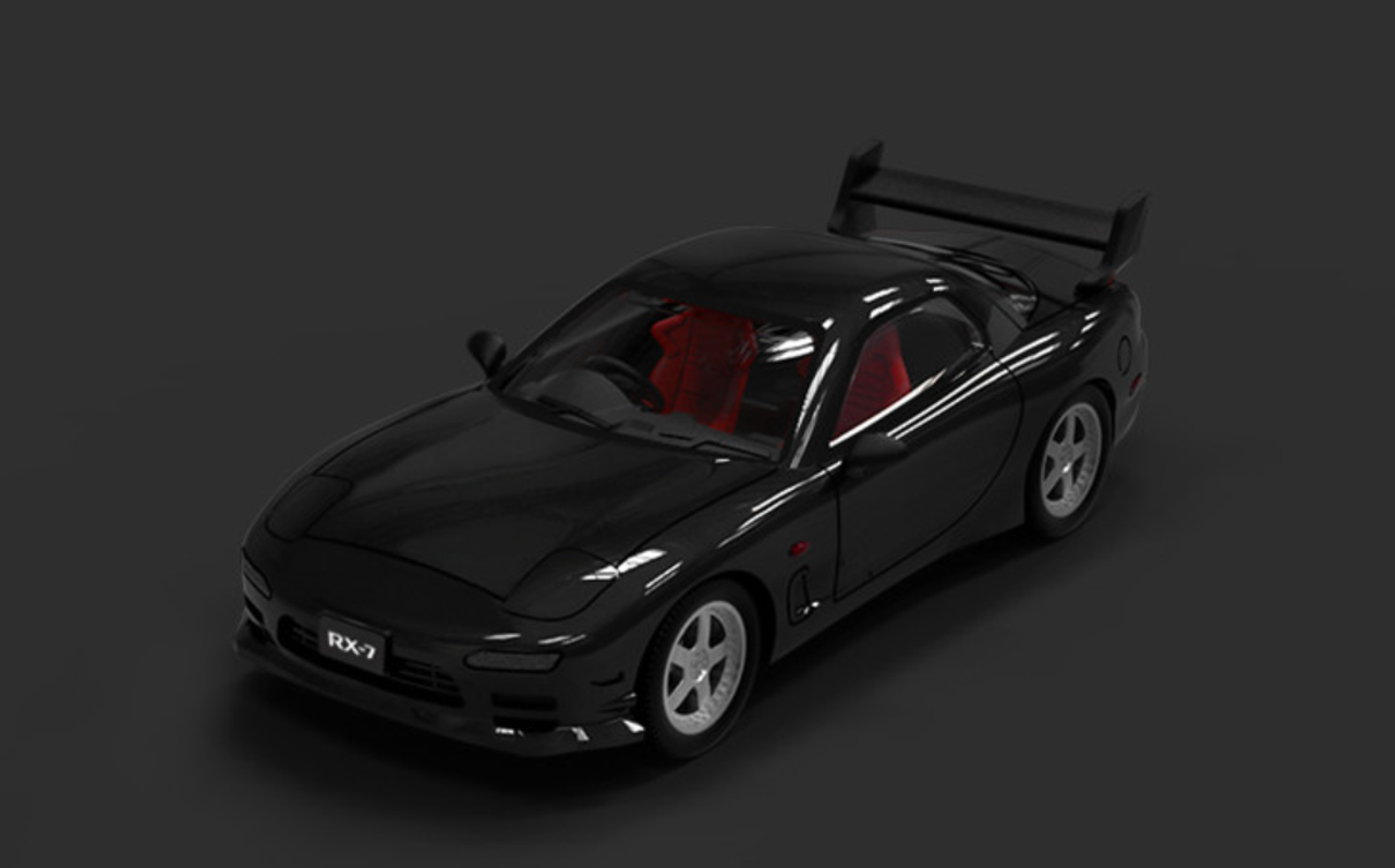 1/64 Time Micro Mazda RX-7 RX7 (Black) Car Model - LIVECARMODEL.com