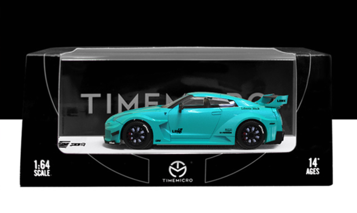 1/64 Time Micro Nissan GT-R GTR R35 LBWK (Tiffany Blue) Standard ...