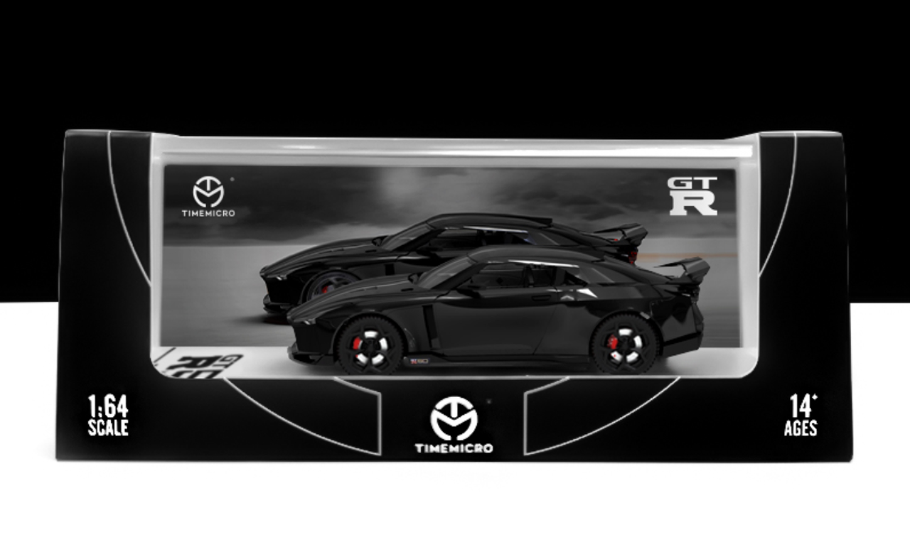 1/64 Time Micro Nissan Skyline GT-R GTR50 GT-R50 by Italdesign (Gloss Black) Diecast Car Model