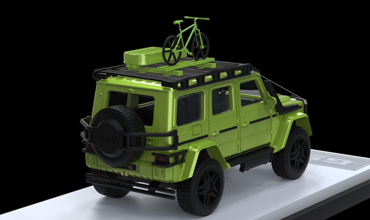1/64 Time Micro Mercedes-Benz Mercedes Brabus G550 (Green) Deluxe Edition Car Model