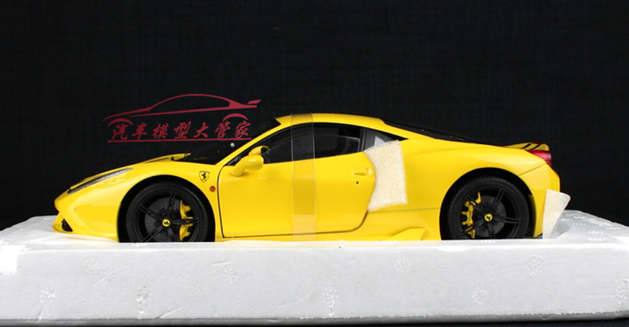 1/18 Hot Wheels Hotwheels Elite Ferrari 458 Speciale (Yellow