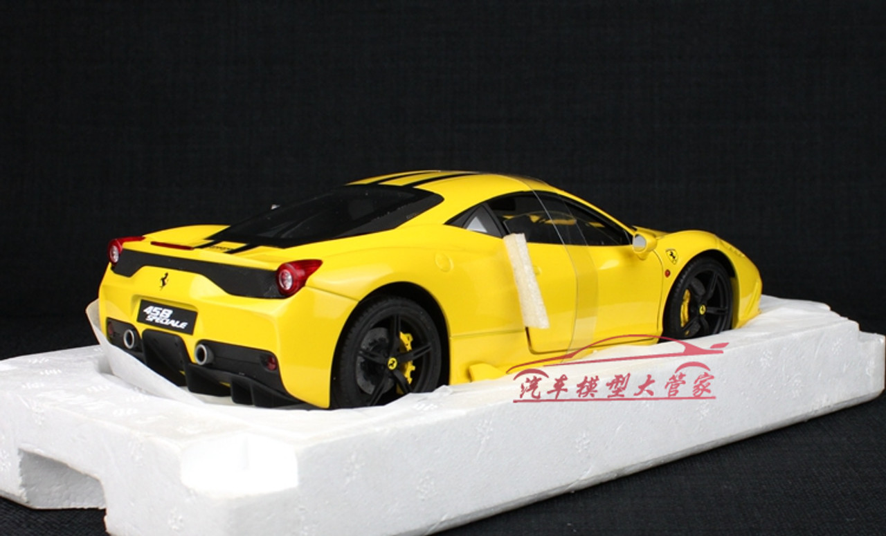 1/18 Hot Wheels Hotwheels Elite Ferrari 458 Speciale (Yellow