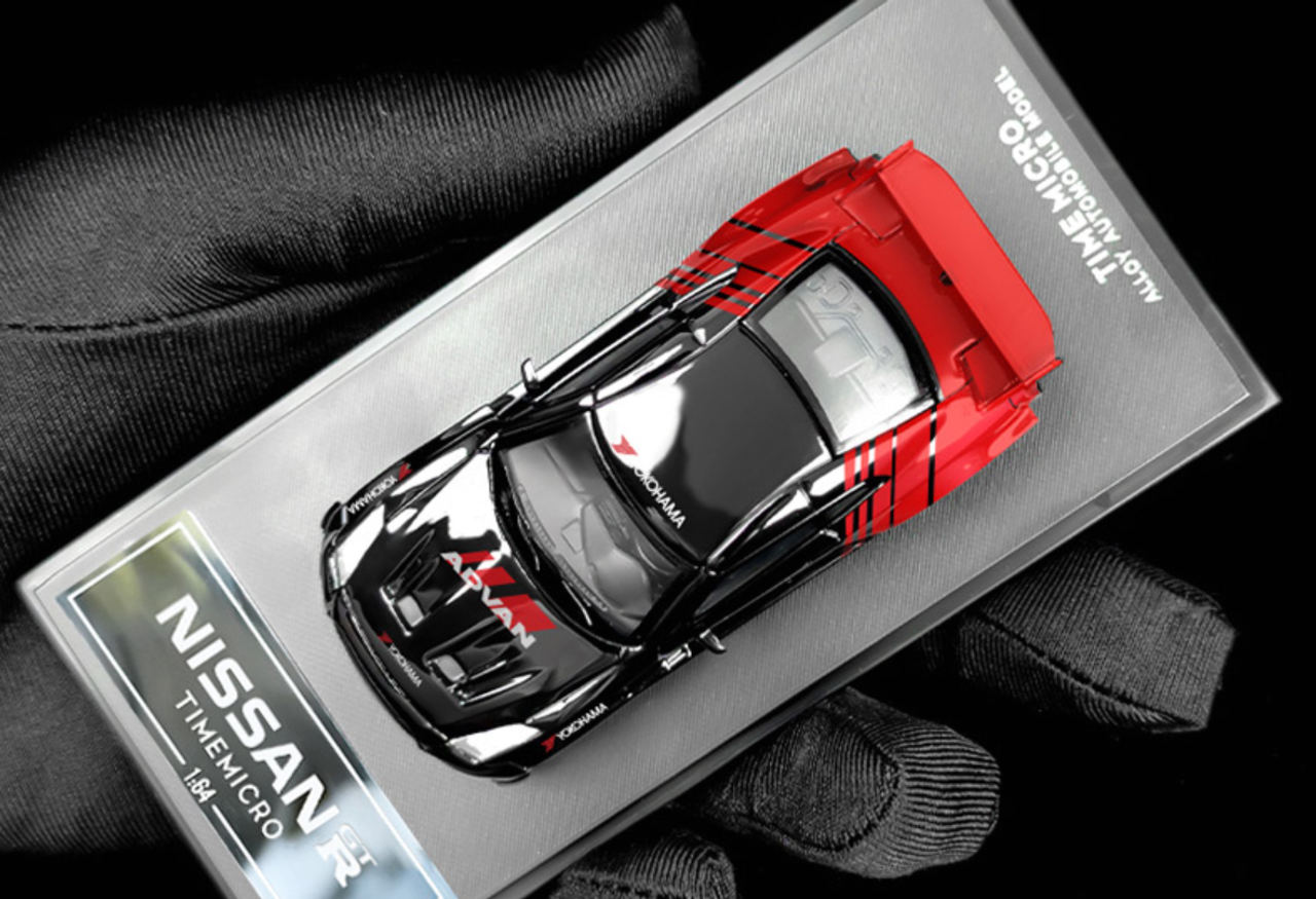 1/64 Time Micro Nissan GT-R GTR R35 3.0 LBWK Advan Theme Deluxe Edition Car Model