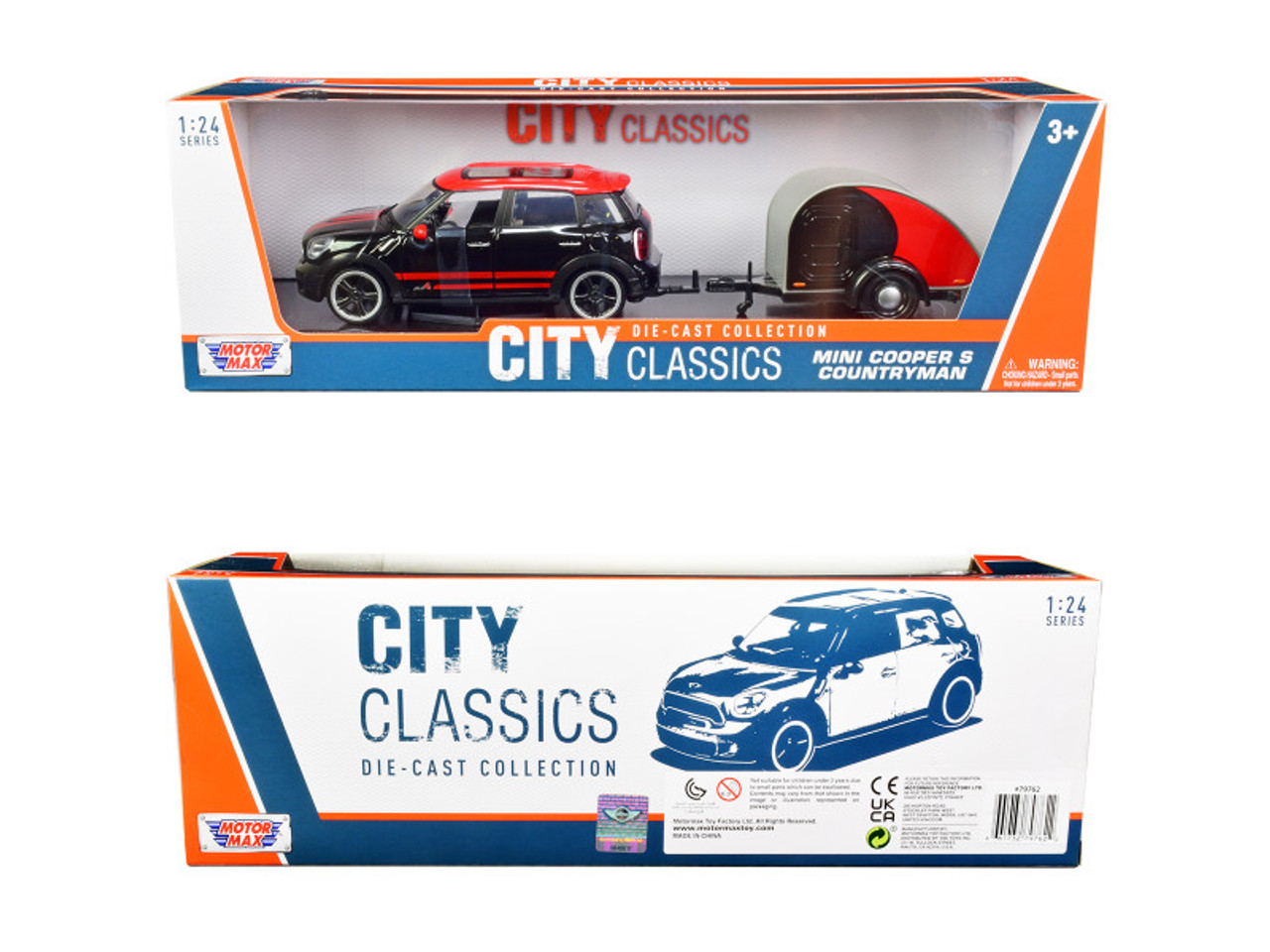 セブン Mini Cooper S Countryman with Travel Trailer Black and Red