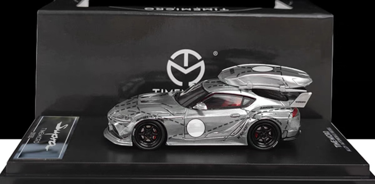 1/64 Time Micro Toyota Supra Pink Pig (Grey) Car Model