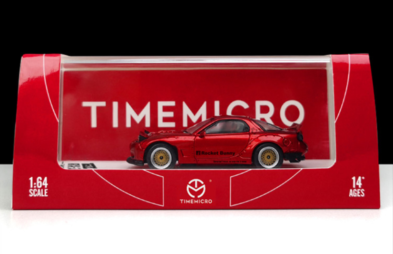 1/64 Time Micro Mazda RX-7 RX7 Rocket Bunny (Metallic Red) Car Model