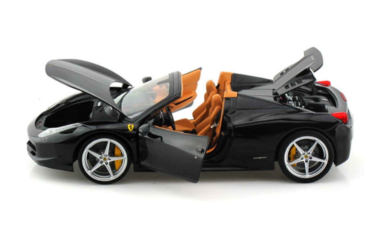 1/18 Hot Wheels Hotwheels Elite Ferrari 458 Italia Spider (Black) Diecast Model