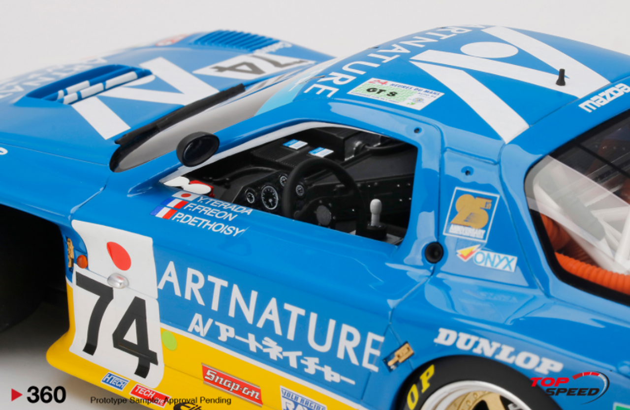  1/18 Top Speed Mazda RX-7 #74 Team Arnature 1994 Le Mans 24 Hrs Resin Car Model