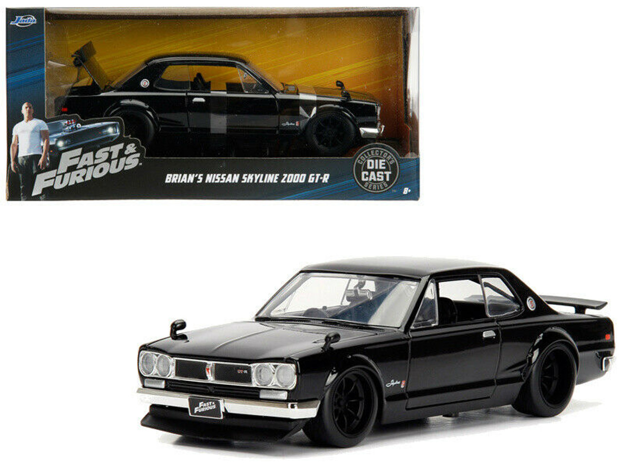 1/24 Jada The Fast & Furious - Brian's 2000 Nissan Skyline GT-R Black Diecast Car Model