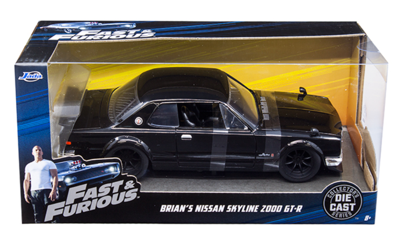 1/24 Jada The Fast & Furious - Brian's 2000 Nissan Skyline GT-R Black Diecast Car Model