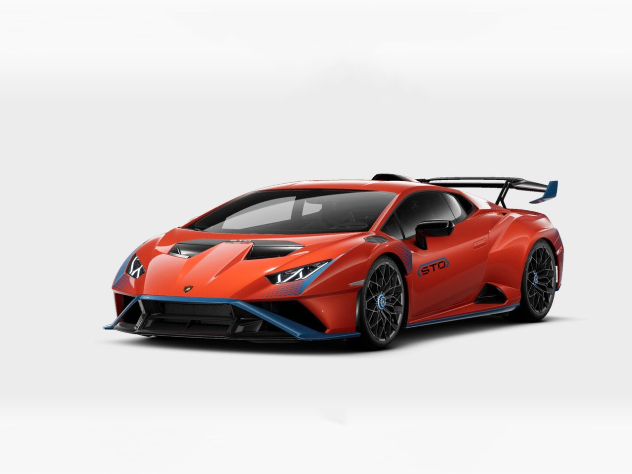 1/18 MR Collection Lamborghini Huracan STO (Arancio Xanto Orange with Blu Nila Frames and Livery) Resin Car Model Limited 25 Pieces