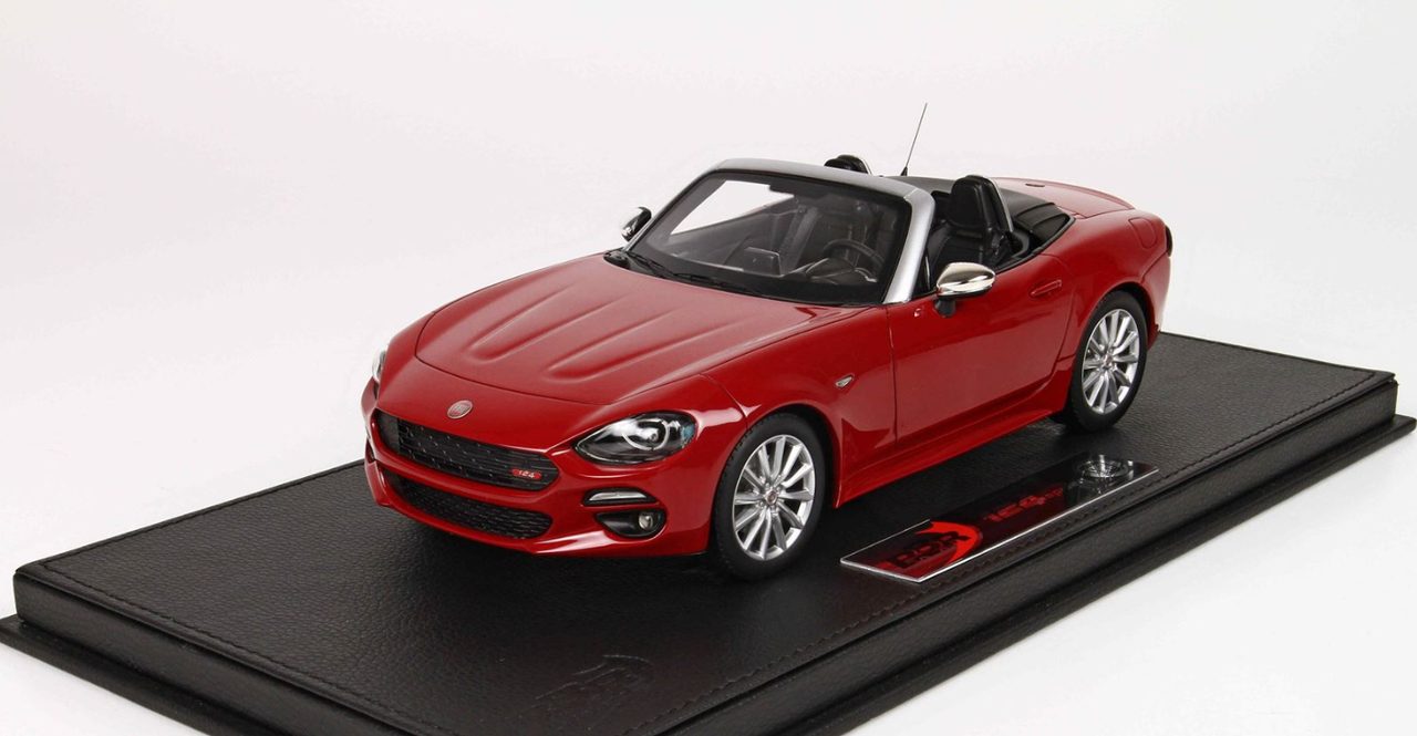 1/18 BBR Fiat 124 Spider Spider Anniversary (Red) Resin Car Model Limited