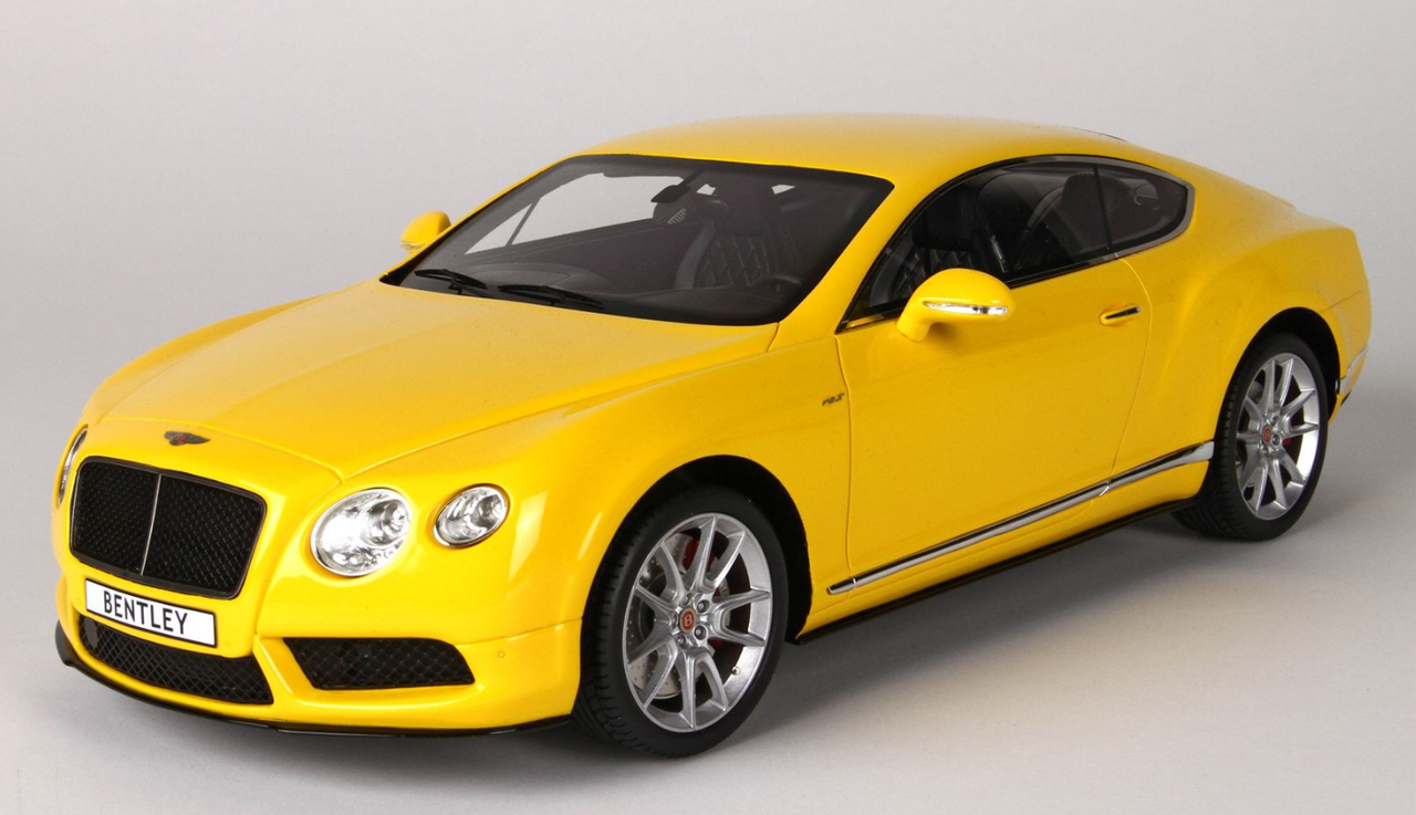 1/18 BBR Bentley Continental GT V8 S Monaco Yellow Resin Car Model Limited