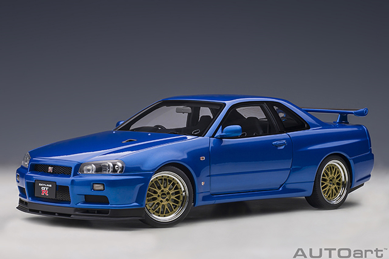 1/18 AUTOart NISSAN SKYLINE GT-R (R34) V-SPEC II W/ BBS LM WHEELS