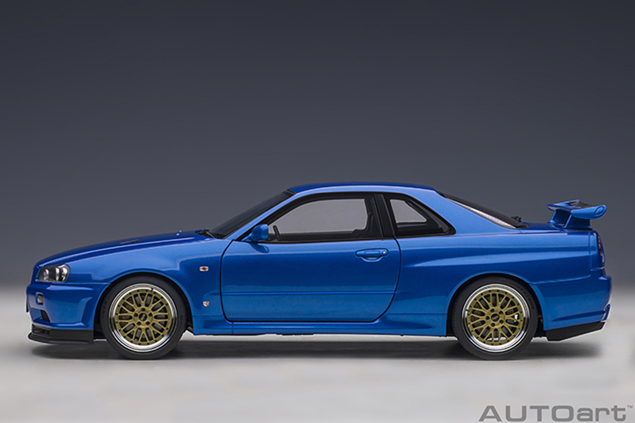 1/18 AUTOart NISSAN SKYLINE GT-R (R34) V-SPEC II W/ BBS LM WHEELS