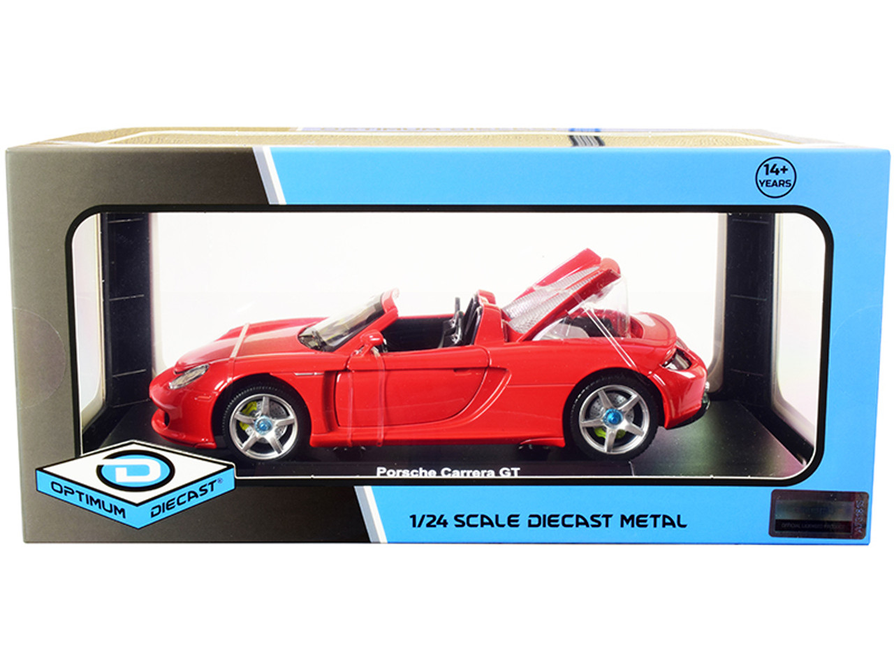 Porsche Carrera GT Convertible Red 1/24 Diecast Model Car by Optimum Diecast