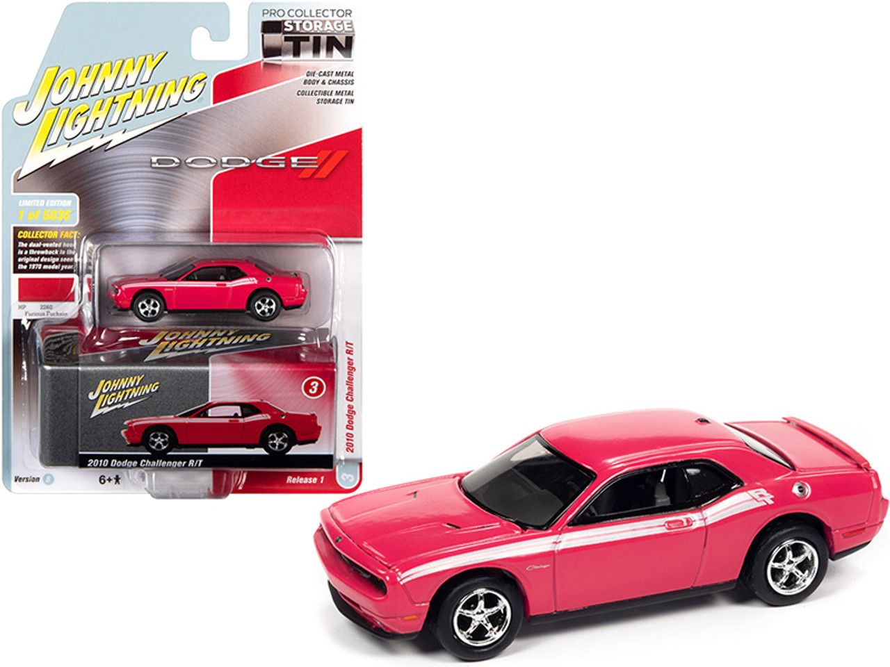 2010 Dodge Challenger R/T Furious Fuchsia Pink with White Stripes