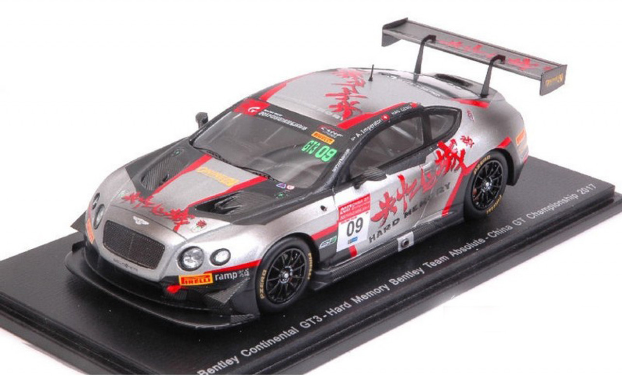 1/43 Bentley Continental GT3 No.09 China GT Championship 2017 Hard Memory Bentley Team Absolute H. Geng - A. Imperatori