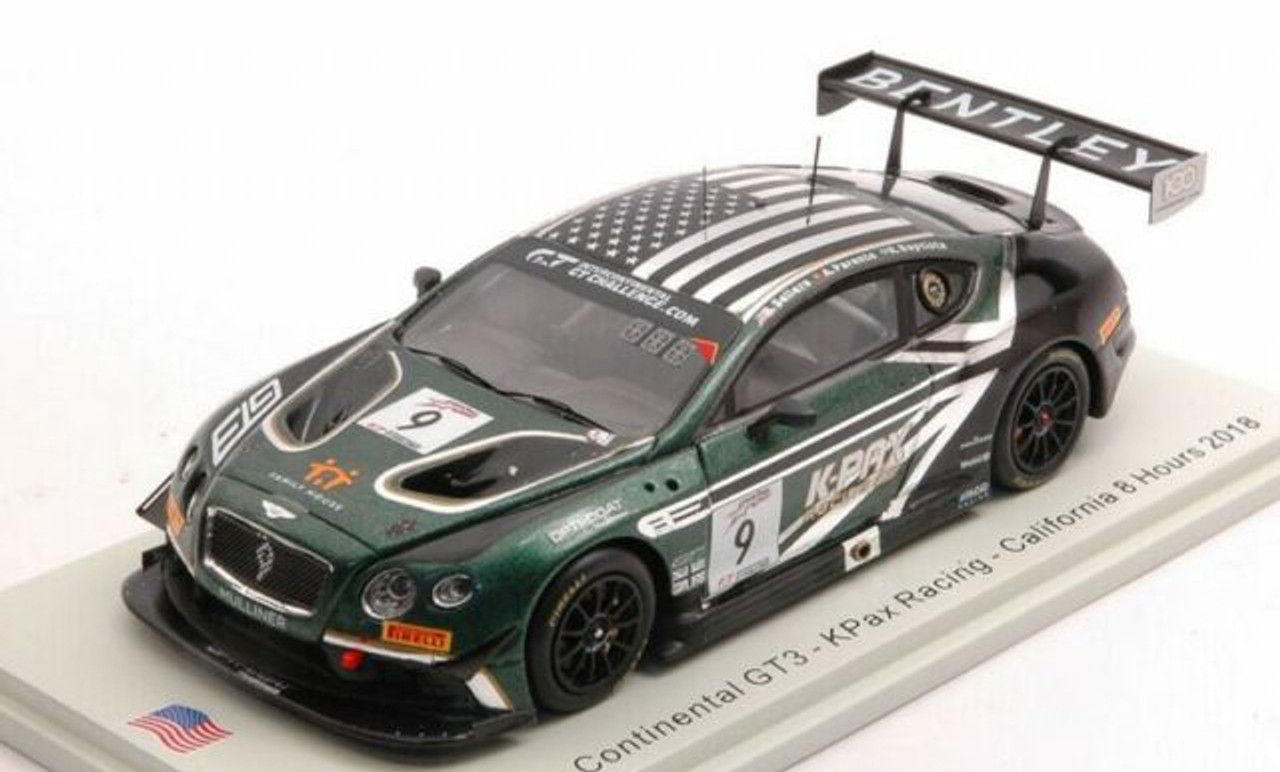 BENTLEY CONTINENTAL GT3 ミニカー 1/43 Bentley Continental GT3 No.9 California 8 Hours 2018