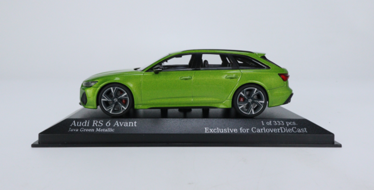  1/43 Minichamps Audi RS6 C8 Avant Java Green Car Model Limited 333 Pieces