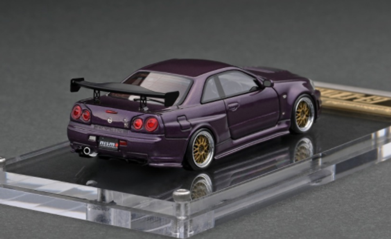  1/64 Ignition Model Nismo R34 GT-R R-tune Purple Resin Car Model