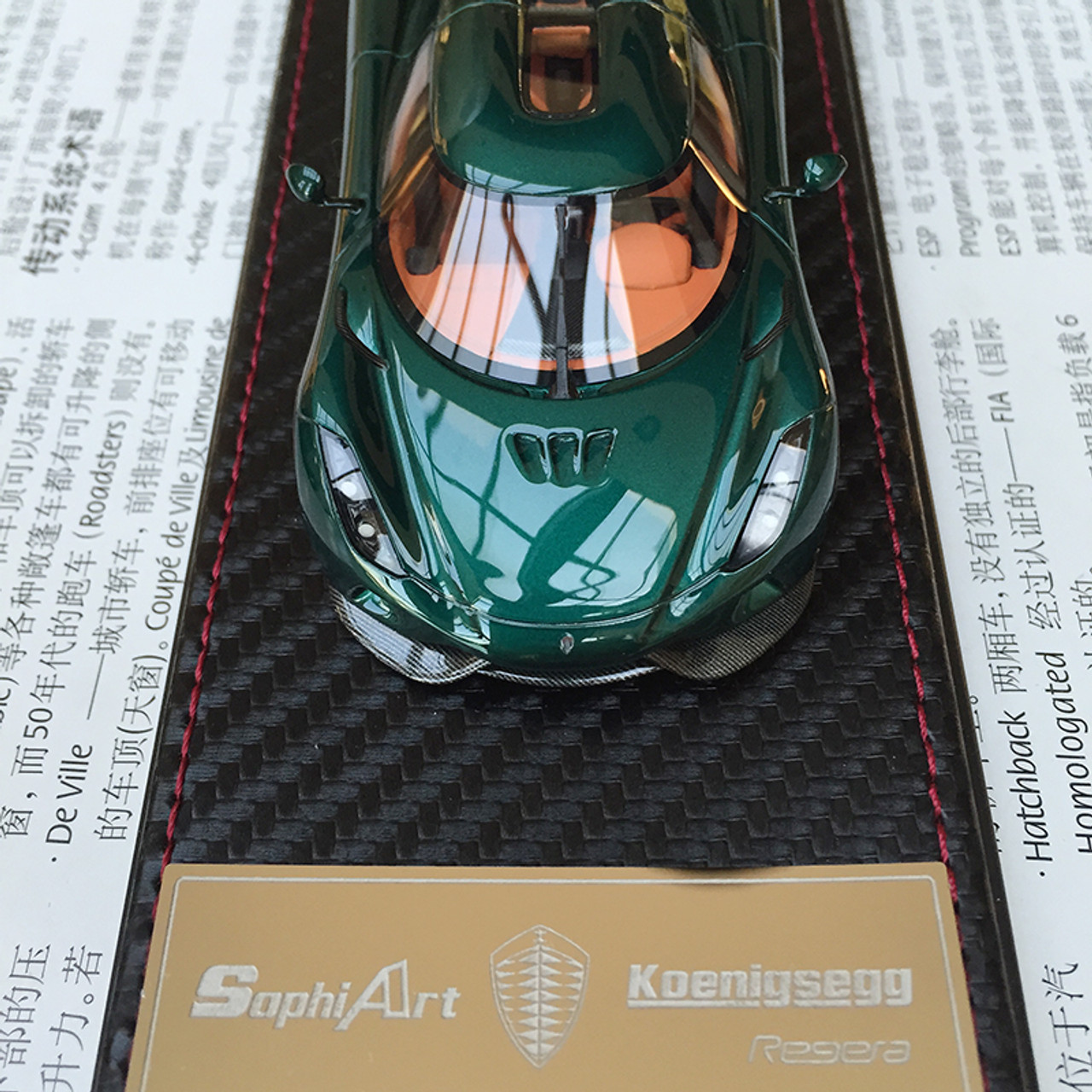 1/43 Frontiart Sophiart Koenigsegg Regera (Green) Car Model 