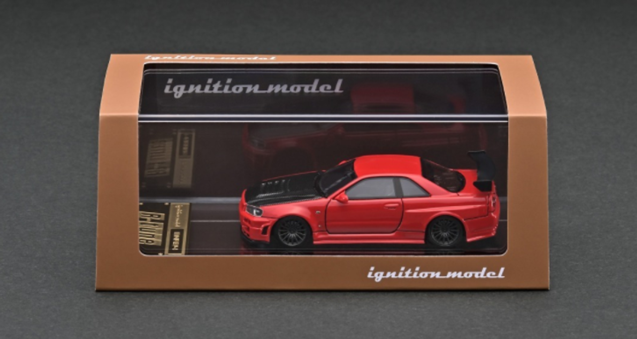 1/64 Ignition Model Nismo R34 GT-R R-tune Red Resin Car Model