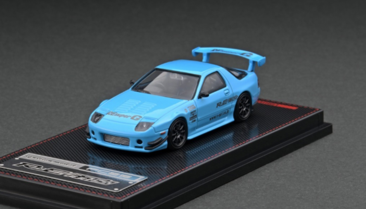 1/64 Ignition Model Mazda RX-7 (FC3S) RE Amemiya Light Blue Diecast Car Model