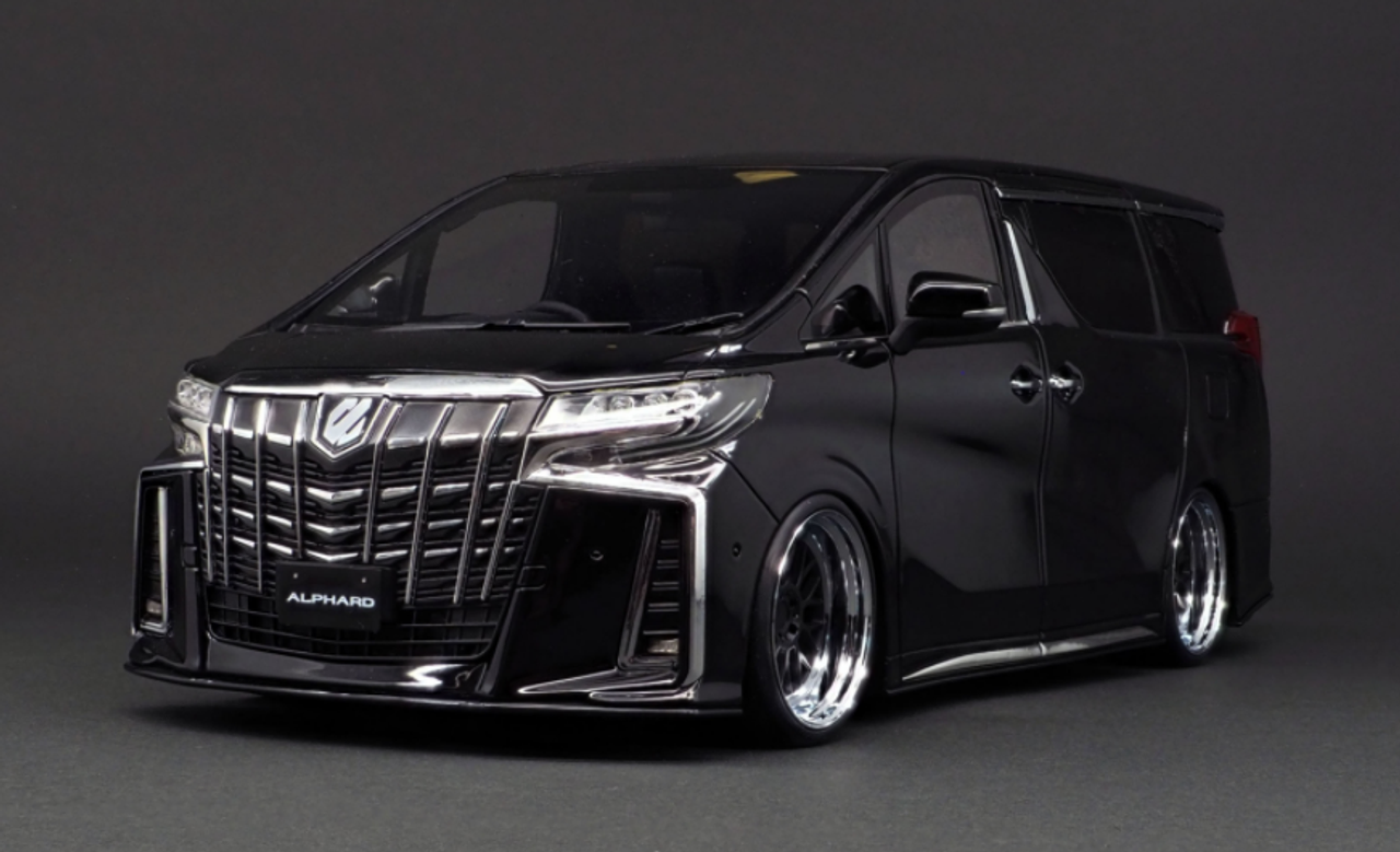 1/18 Ignition Model Toyota Alphard (H30W) Executive Lounge S Black Resin Car Model