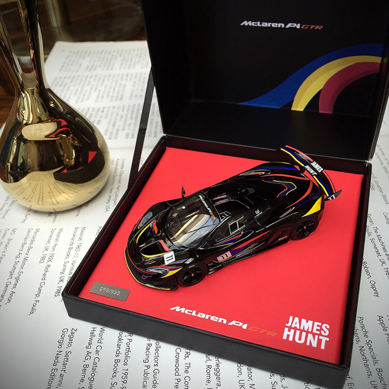 1/43 Almostreal Almost Real Mclaren P1 GTR James Hunt #11 (Black) Diecast Car Model