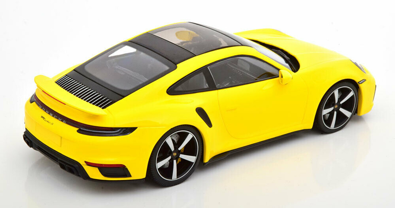 1/18 2020 2021 Porsche 911 Turbo S 992 (Yellow) Diecast Car Model Limited 302 Pieces