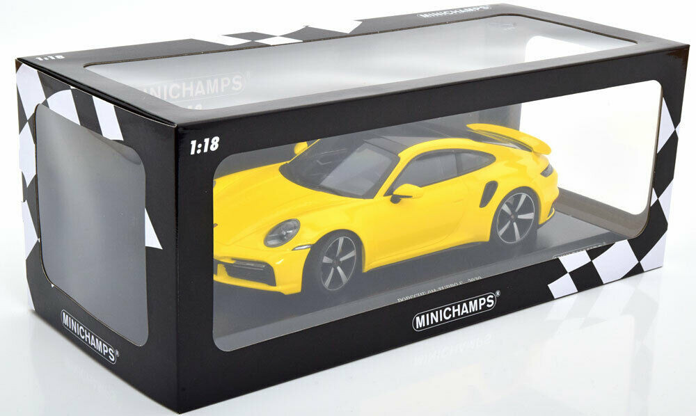 1/18 2020 2021 Porsche 911 Turbo S 992 (Yellow) Diecast Car Model