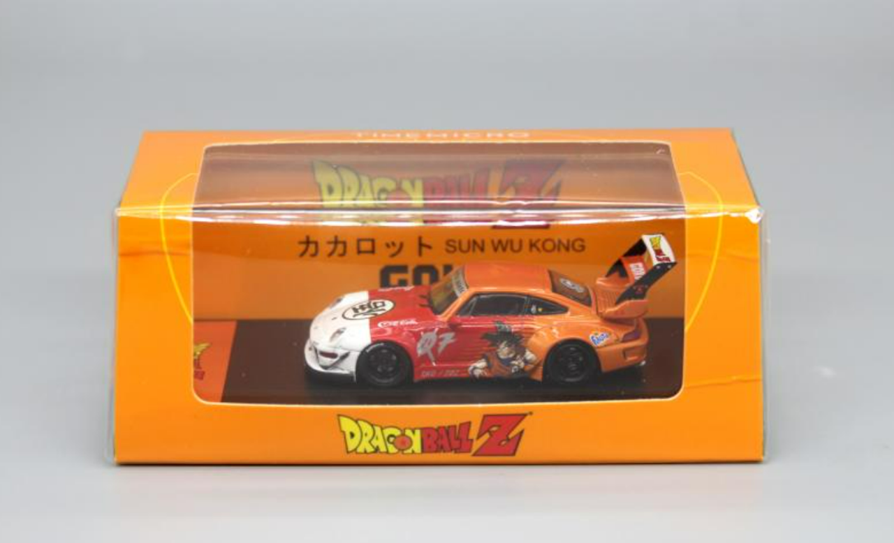 1/64 Time Model Porsche 911 993 RWB High Wing Dragon Ball Z Sun Wu Kong  Edition Car Model