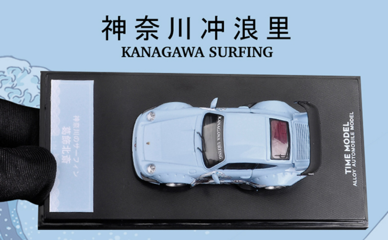 1/64 Time Micro Porsche 911 993 Kanagawa Surfing Edition Diecast Model Car