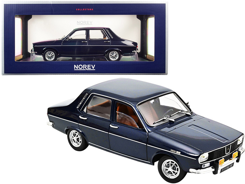 1973 Renault 12 TS Dark Blue Metallic 1/18 Diecast Model Car by