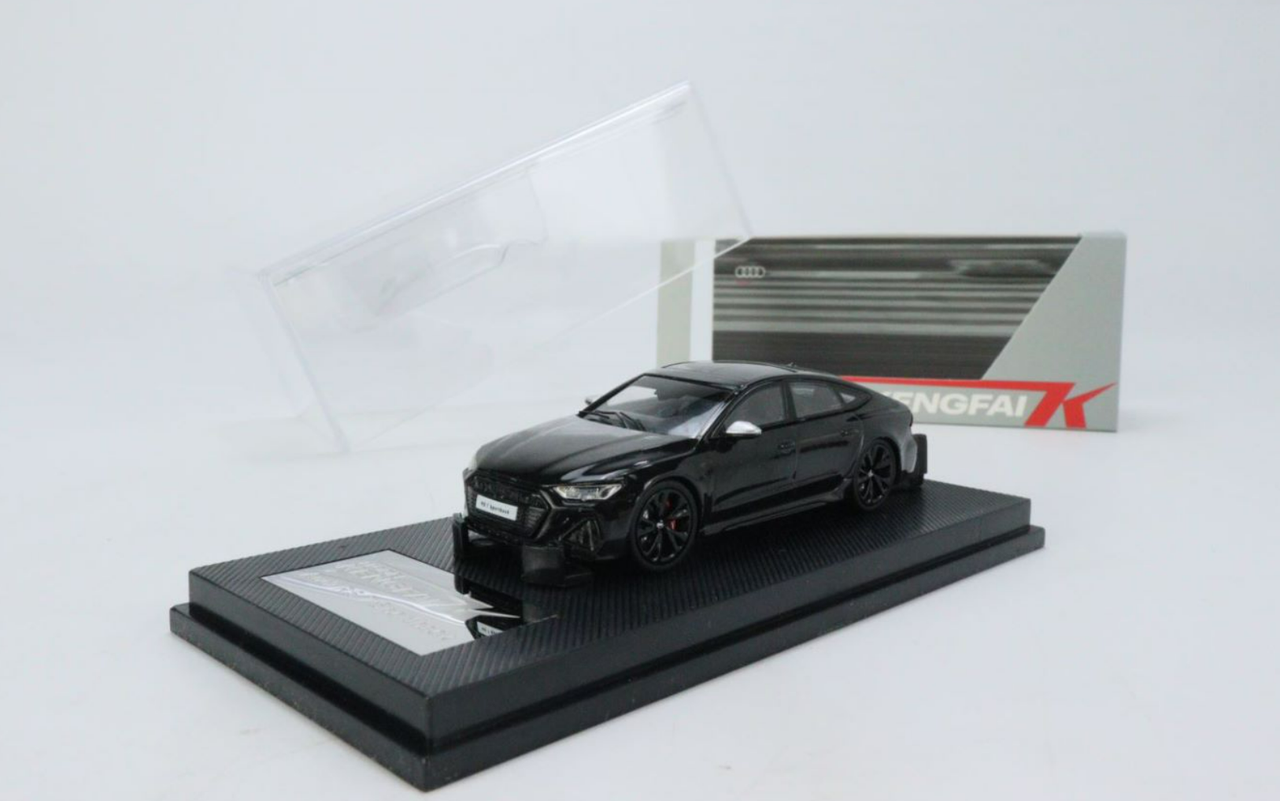  1/64 Kengfai Audi RS7 (C8) 2021 SportBack Black Diecast Car Model