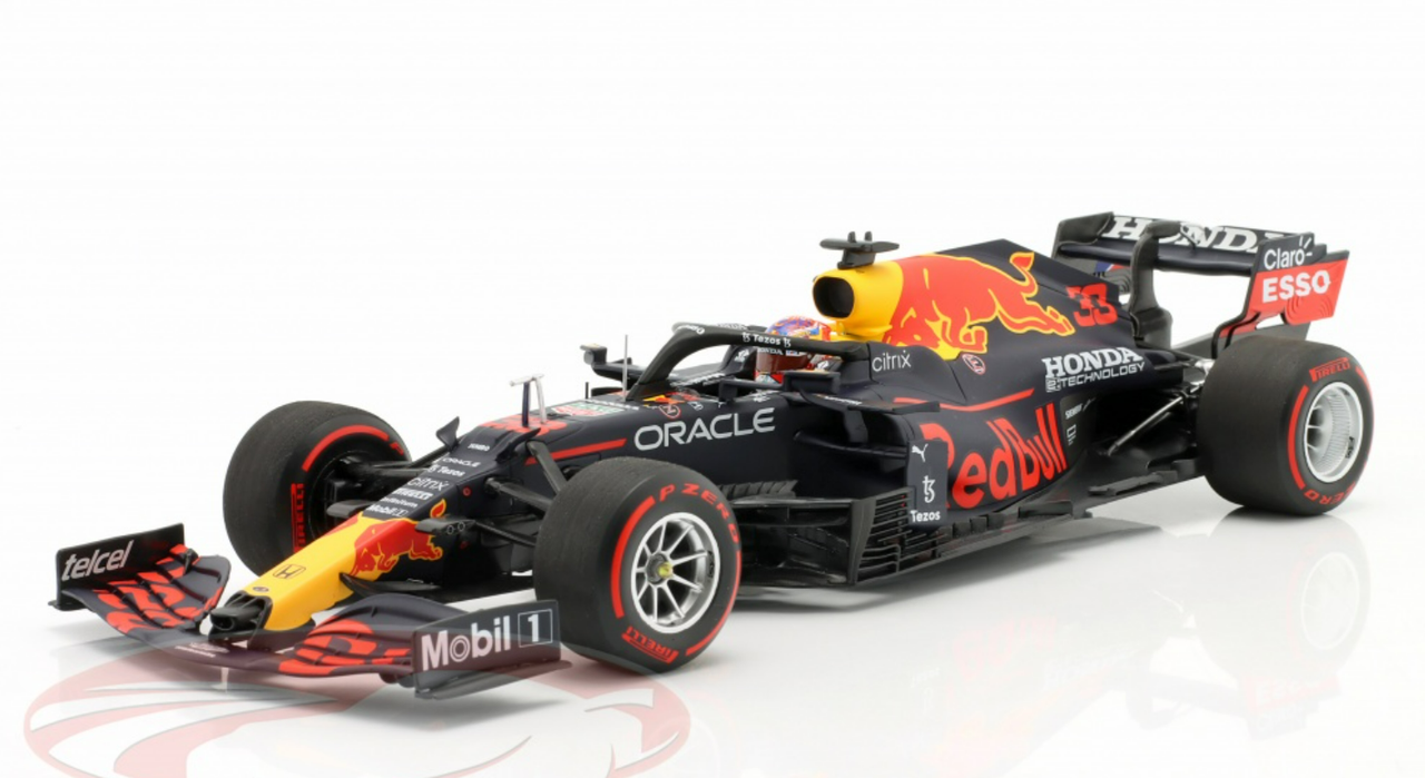 1/18 Minichamps 2021 Formula 1 Max Verstappen Red Bull RB16B #33 Winner Netherlands GP Zandvoort World Champion Car Model