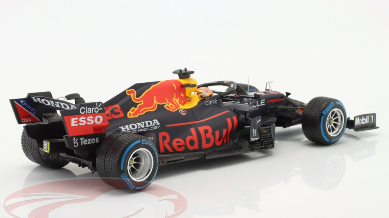 1/18 Minichamps 2021 Formula 1 Max Verstappen Red Bull Racing RB16B #33 Winner Belgian GP Spa Car Model