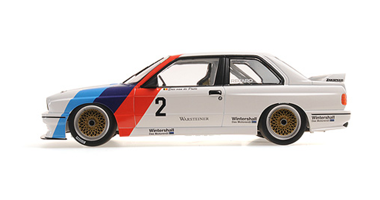 1/18 Minichamps 1987 BMW M3 (E30) #2 DTM Champion Zakspeed BMW Team Eric van de Poele Diecast Car Model Limited 458 Pieces