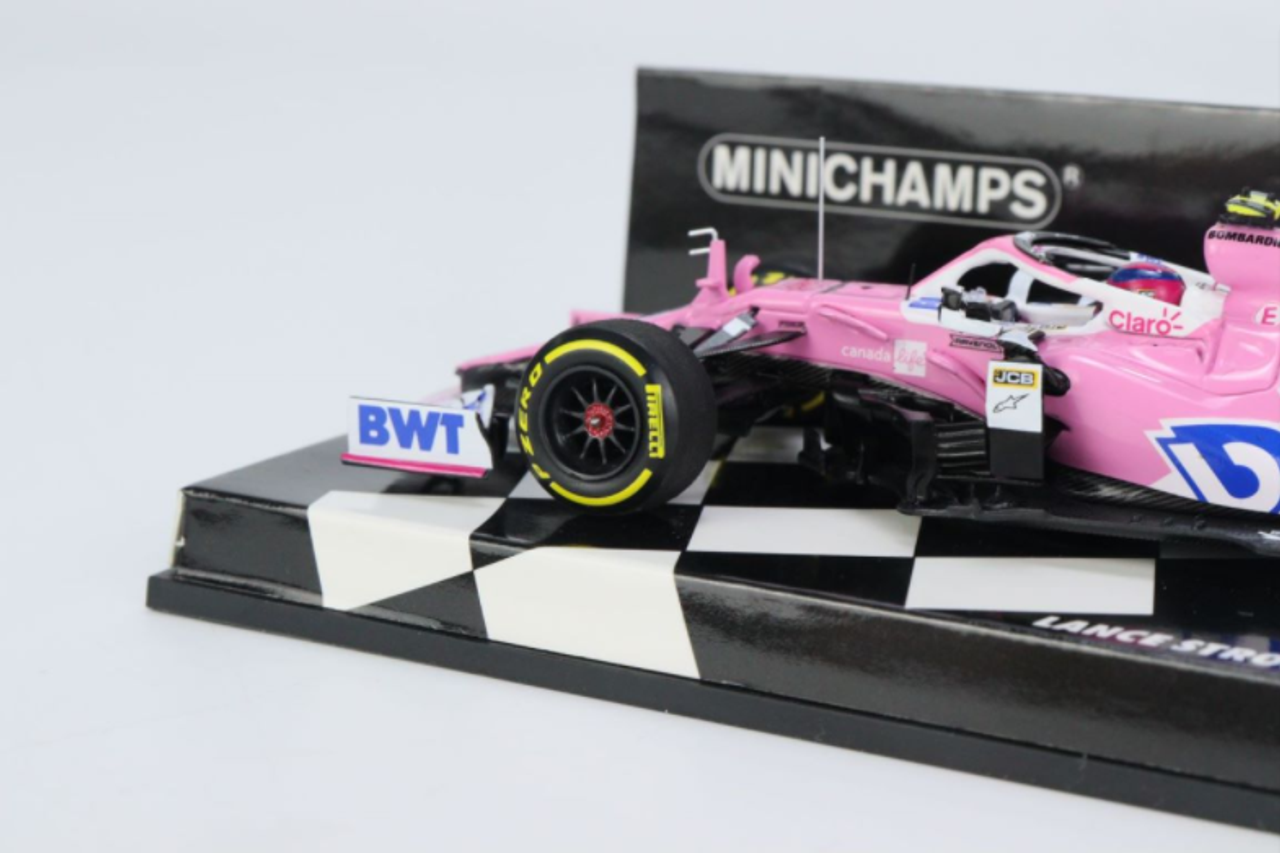 1/43 Minichamps BWT Racing Point F1 Mercedes RP20- Lance Stroll 3rd Place Italian GP 2020 Resin Car Model