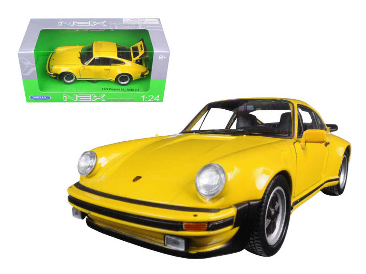 1974 Porsche 911 Turbo 3.0 Yellow 1/24 Diecast Model Car by