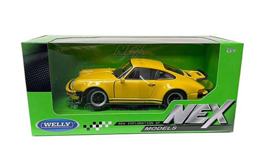 WELLY Porsche NEX イエロー □ WELLYウェリー『NEX 1/24 1974 Porsche 911 Turbo 3.0 シルバー