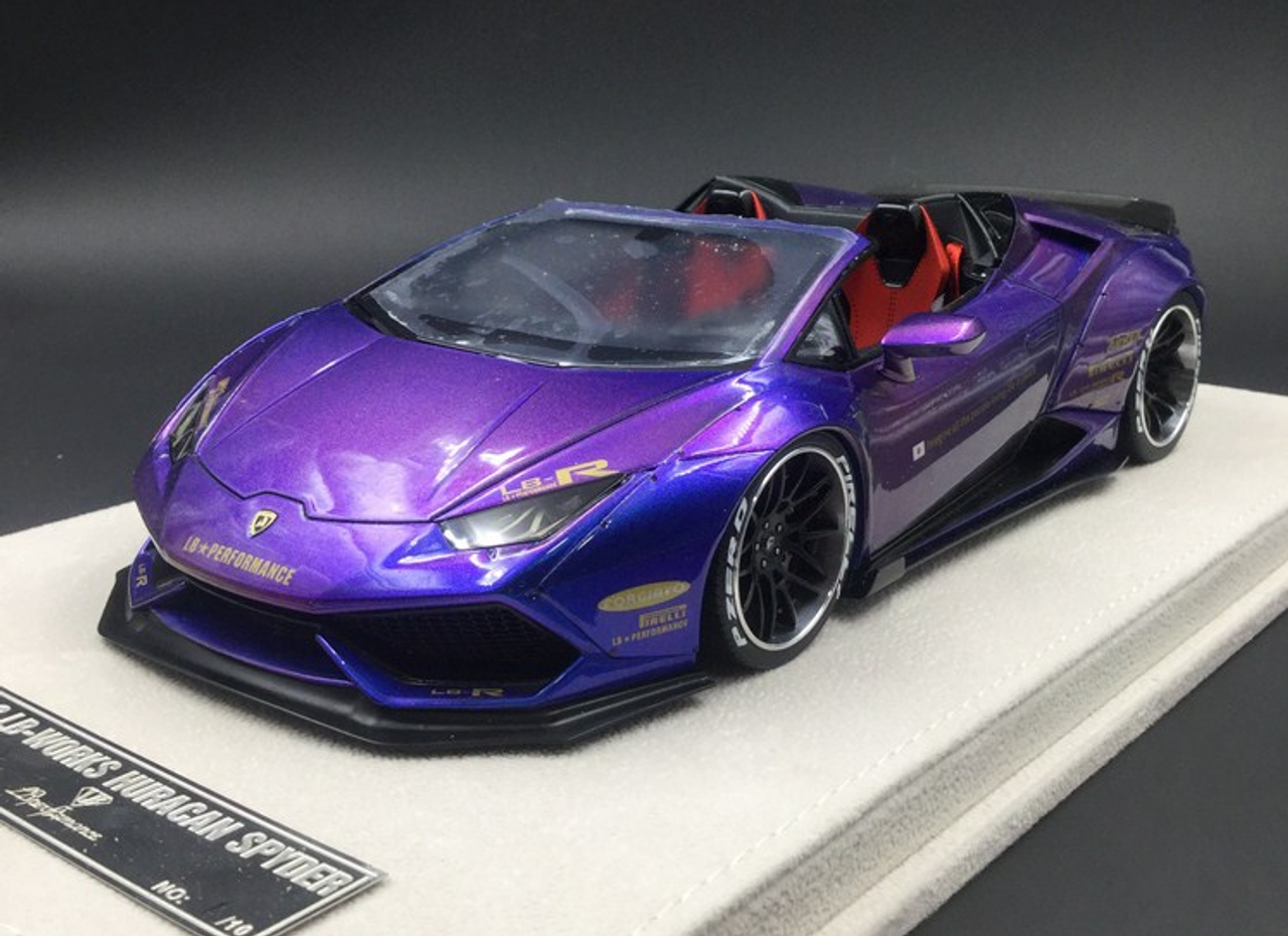 1/18 ACM Lamborghini Huracan Spyder LB Works Purple Resin Car Model