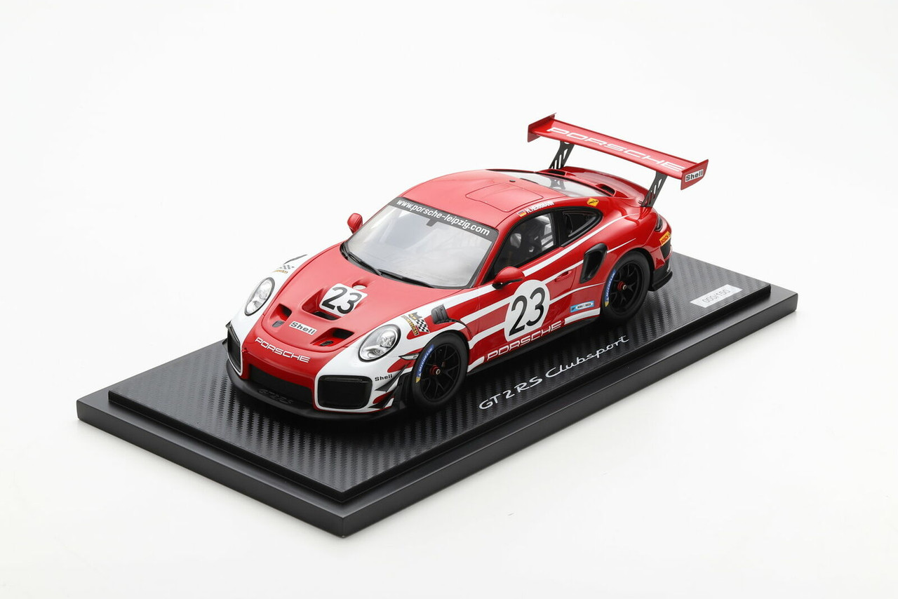 1/18 Dealer Edition Porsche 911 (991.2) GT2 RS CS Club Sport Salzburg Red  #23 Porsche Leipzig Race Taxi Resin Car Model