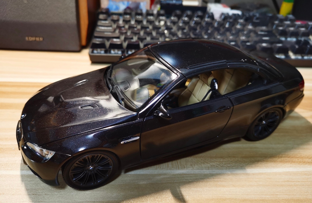 1/18 Kyosho 2008-2013 BMW E93 M3 Convertible (Black) Diecast Car Model