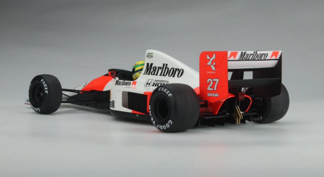 1/12 Minichamps 1990 Ayrton Senna McLaren MP4/5B #27 Formula 1 World Champion Car Model